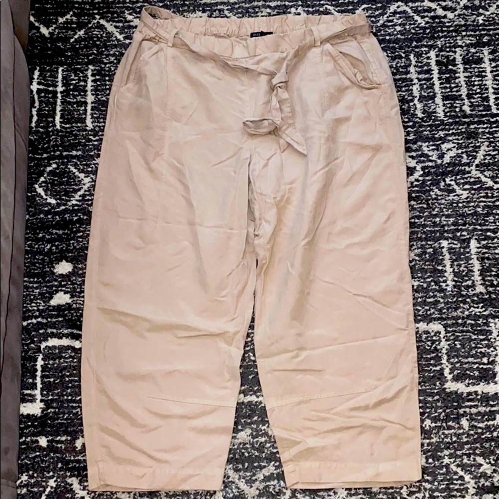 Eileen Fisher Paper Bag Linen Blend Pants